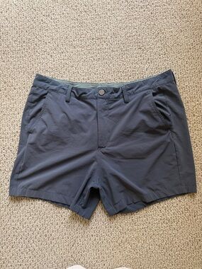 Free Fly Apparel Men's Flat Front Shorts in Slate Blue